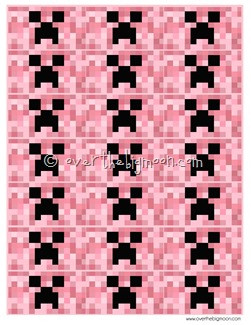 Free Printable Minecraft Valentines in Pink – All New Sayings!