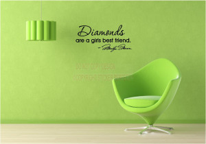... Quotes / Diamonds are a girls best friend Marilyn Monroe Wall decal
