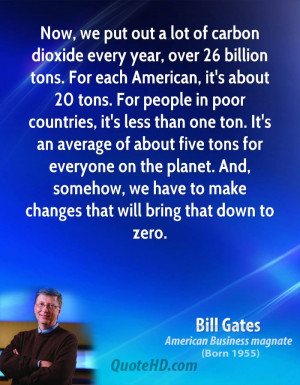 Now, we put out a lot of carbon dioxide every year, over 26 billion ...