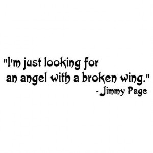 ... Wing - Jimmy Page Led Zeppelin Quote Wall Words Vinyl Wall Art Decal