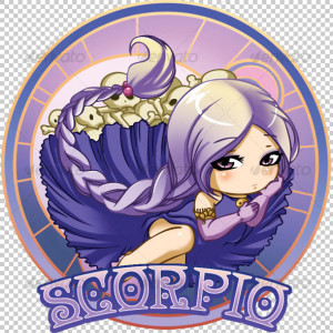 Scorpio cute anime graphic