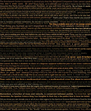 GLaDOS quote wallpaper