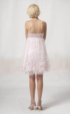 ... princess-strapless-tulle-knee-length-pink-bridesmaid-dresses-bd054