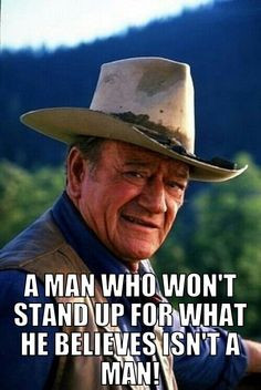country. Now we have too many weak-kneed girly men afraid to stand up ...