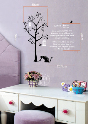Self-adhesive-tree-birdcage-sayings-wall-sticker-removable-home-decor ...