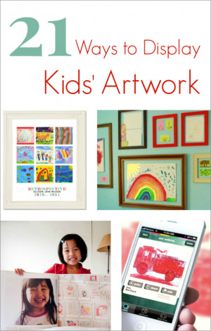 21 Ways to Display Kids Artwork - Great ideas for modern families!