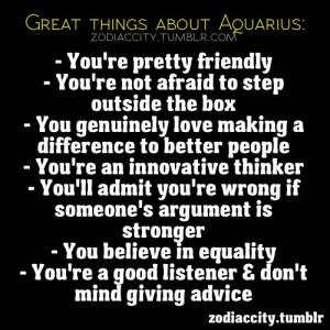 Great things about Aquarius