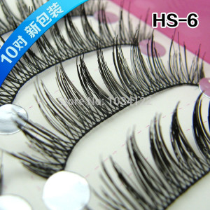 thick long black crisscross false eyelashes fake eye lashes eyelash