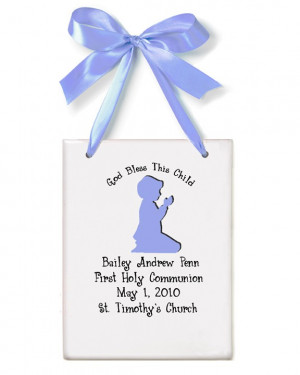 first holy communion boy silhouette announcement plaque