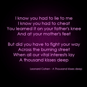 Leonard Cohen's poetry