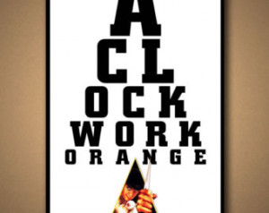 CLOCKWORK ORANGE Eye Chart Poster