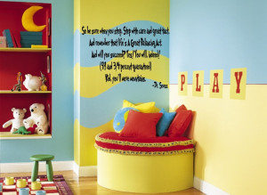 Dr. Seuss Wall Decal 'So Be Sure When You Step...' Quote. $34.95, via ...