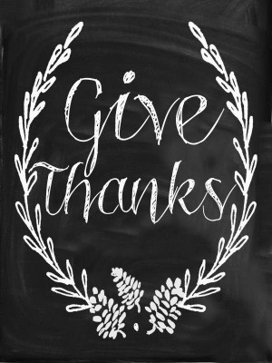 Ruffled Sunshine: Give Thanks Chalkboard print to download for free.