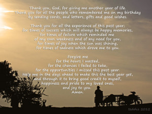 Thank you, God, for another year...