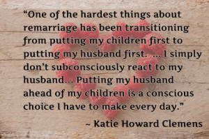 One of the hardest things about remarriage for me...
