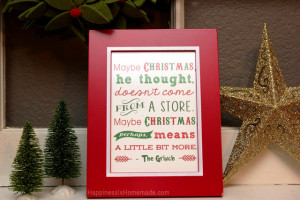 Grinch Printable via Happiness is Homemade