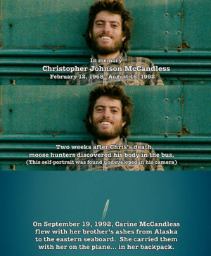 ... Go Back > Gallery For > Into The Wild Quotes Christopher Mccandless