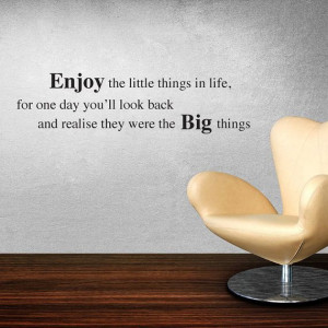 Wall Quotes Enjoy the little things Wall by Decalwallstickers, £16.99