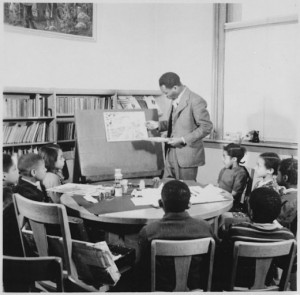 Jacob Lawrence Demonstration at Lincoln School