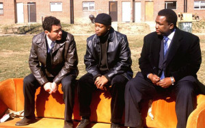 Dominic West, Larry Gillard Jr and Wendell Pierce in The Wire