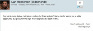 Dan Henderson clarifies his previous Tweet about Chael Sonnen getting ...