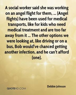 Debbie Johnson - A social worker said she was working on an angel ...