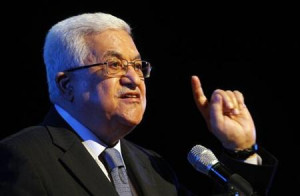 Abbas speaks during a a religious event to mark the Prophet Muhammad ...