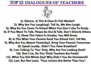 Top 12 Dialogues of Teachers