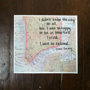 Greta Gerwig Quote Print New York City by PepperOBrien, $5.00