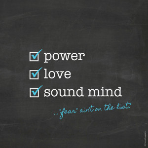 Power. Love. Sound mind. Check! Art Print