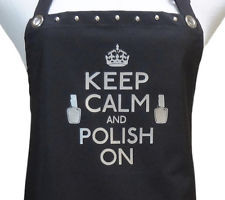 Black Keep Calm Polish Nail Tech Manicurist salon polyurethane ...