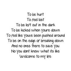 ... don't go away. The feeling of being alone, like no one understands