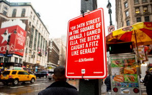 ... Hits Up NYC Again With More “Rap Quotes” Street Signs (GALLERY