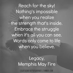 This song is just awesome and these lyrics are ones I need to start ...