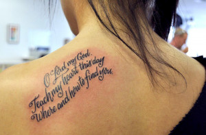 Back Quote Tattoos for Women