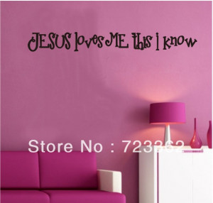Jesus-Loves-Me-This-I-Know-English-Quote-Vinyl-Wall-Decals-80cm-10cm ...