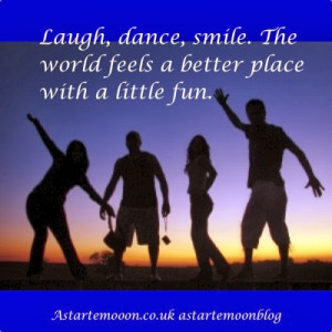 Laugh, dance, smile. Positive inspirational quote