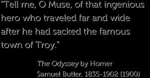 By homer, the trojan war that The Odyssey Quotes Odysseus father