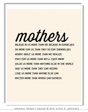 Softball Mom Poems Sentimental mother's day or