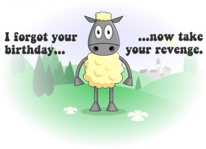 Funny Belated Birthday Sheep