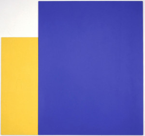 amberes:Ellsworth Kelly Two Panels: Yellow with Large Blue, 1970