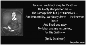 Emily Dickinson Death Quotes