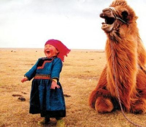 funny, girl, mongolia