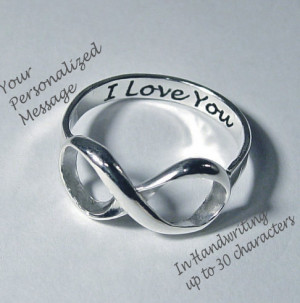 ... ring, infinity jewelry, message ring, anniversary ring, quote r