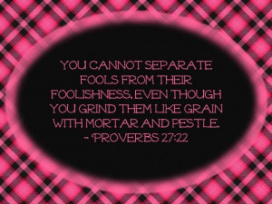 Fools and their foolishness