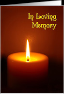 Loving Memory Lit Candle Remembrance Death Card Product