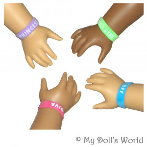 ... BRACELETS! FIT AMERICAN GIRL DOLL! STRETCH~BAND~R UBBER~PARTY FAVORS
