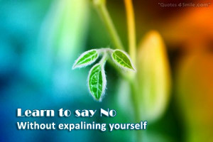 Learn To Say No