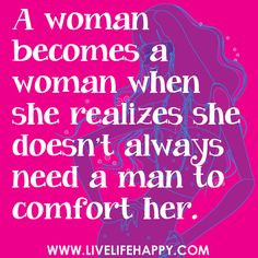 ... always need a man to comfort her. by deeplifequotes, via Flickr More
