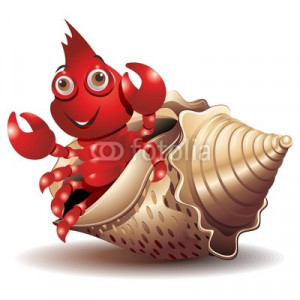 Funny Hermit Crab Cartoon Paguro-hermit crab-bernard